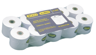 Roco Adding Machine Paper Roll, Single Ply, 44.00 mm 1.73 in , White White