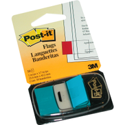 3M Post-it Tape Flags, Bright Blue