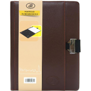 JB Portfolio, 3 Pockets with Phone Holder, A4, Brown Brown
