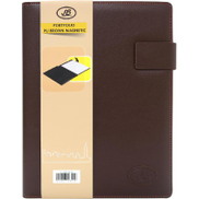 JB Portfolio, 2 Pockets with Phone Holder, A4, Brown Brown