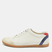 Gucci White Leather and Suede GG Marmont Low Top Sneakers Men