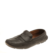 Prada Dark Brown Leather Penny Slip On Loafers Men