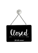 NAHANCO Open And Close Sign Board Black White