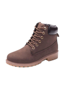 Generic Lace Up Ankle Boots Brown