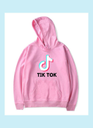 Generic Tik Tok Printed Hoodie Pink
