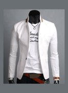 Generic Fashionable Autumn Blazer White