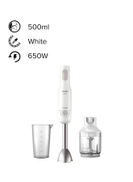 Philips 650W with metal bar, promix, 0.5l, compact chopper, white, 3-pin HR2535 01 8710103929796 متعدد N39498898A