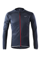 ARSUXEO Long Sleeves Sports Cycling Jersey Dark Grey Red