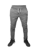 Generic Solid Polyester Pants Dark Grey