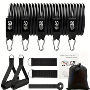  Fitness Resistance Band - 250 approximately 113 Heavy-duty Exercise Band, With Handle, Suitable For High- Training, Home Gym Workouts, Men women