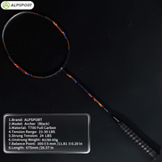  Alpsport Archer T700 Pro - Lightweight 8u Ultra-thin Shaft , Pre- & Grip-taped, 22-30lbs Tension 24lbs For Tournament & Training