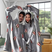  Novel Thickened Warm Couple's Flannel Loungewear In Plus Size With Popcorn Design
