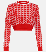 Patou Logo jacquard wool sweater