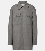 Jil Sander Beaded wool canvas shirt