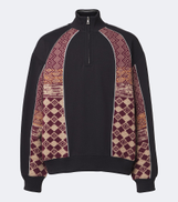 Dries Van Noten Cotton and wool half-zip sweater