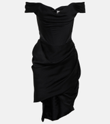 Vivienne Westwood Off-shoulder bustier crepe minidress