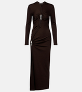 Christopher Esber Cutout ribbed-knit midi dress