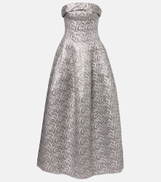 Simkhai Metallic-effect bustier gown