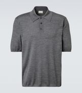 Saint Laurent Cassandre wool polo shirt