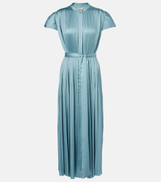 Joseph Phare plisse satin midi dress