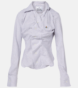 Vivienne Westwood Striped cotton-blend poplin shirt
