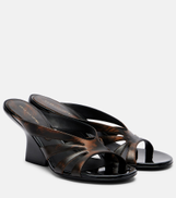 Dries Van Noten Distressed leather mules