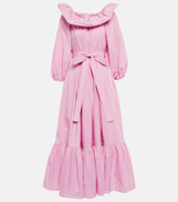 Patou Off-shoulder faille maxi dress