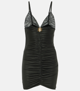 Alessandra Rich Laminated jersey minidress