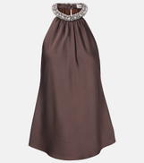 Simkhai Embellished satin top