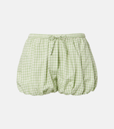 Simkhai Gingham cotton-blend shorts