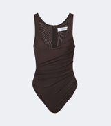 Alex Perry Gathered mesh bodysuit