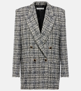 Alessandra Rich Wool lame tweed blazer