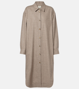Khaite Gloria wool and cashmere shirt dress