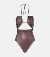 Rick Owens Metallic halterneck swimsuit