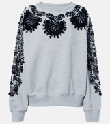 Dries Van Noten Embellished cotton jersey sweatshirt