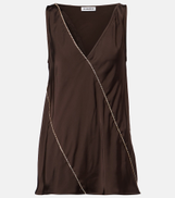 Jil Sander Embellished satin top