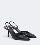 Saint Laurent Folie Cassandre leather slingback pumps