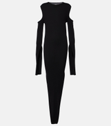 Rick Owens Caped wool maxi dress