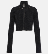 Alessandra Rich Embellished wool-blend sweater