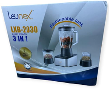 Leunex 3in1 Super Blender Glass Jug Multi Speed Controls 800w