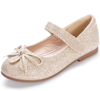 HEHAINOM Girls Toddler Little Kid Emma Dress Ballet Flats Bowknot
