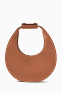 Staud Mini Moon Bag in Polished Leather