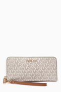 Michael Kors Jet Set Large Wristlet in Logo-print Canvas