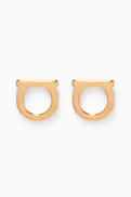 Ferragamo Gancini Stud Earrings in Brass