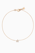Mateo New York Mini Triangle Diamond Chain Bracelet in 14kt Gold
