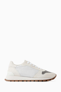 Brunello Cucinelli Low-top Runner Sneakers in Suede & Textile