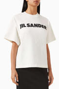 Jil Sander Logo T-shirt in Cotton Jersey