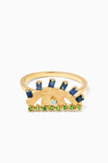 Bil Arabi Ya Ein Najlaa Multi-stone Ring in 18kt Gold