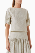 Staud Didi Top in Cotton Blend