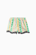 MSGM All-over Logo Shorts in Cotton Poplin